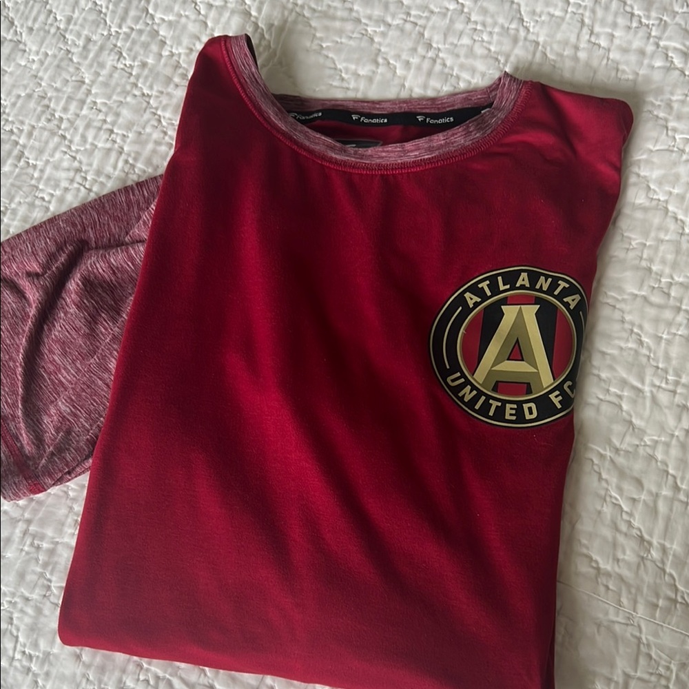 Fanatics Red Short Sleeve Tee with Bold Emblem ATLANTA UNITED FC